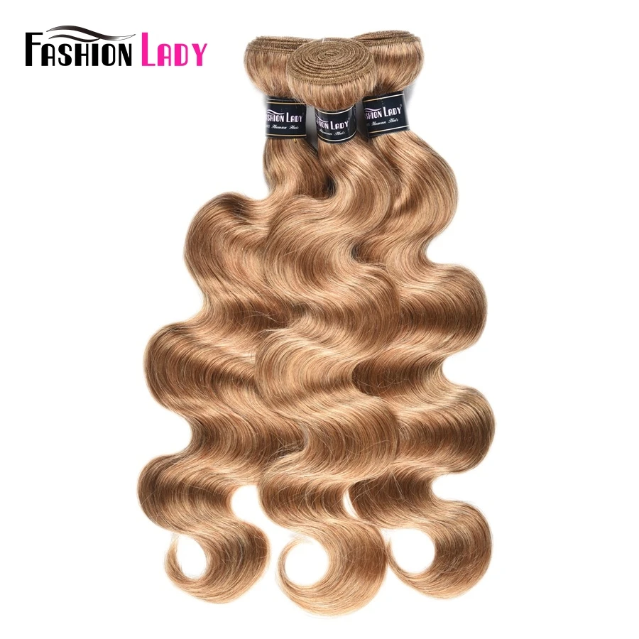 Human Hair Bundles Honey Blonde Brazilian Body Wave 27# Blonde 99J One Piece Remy Extensions
