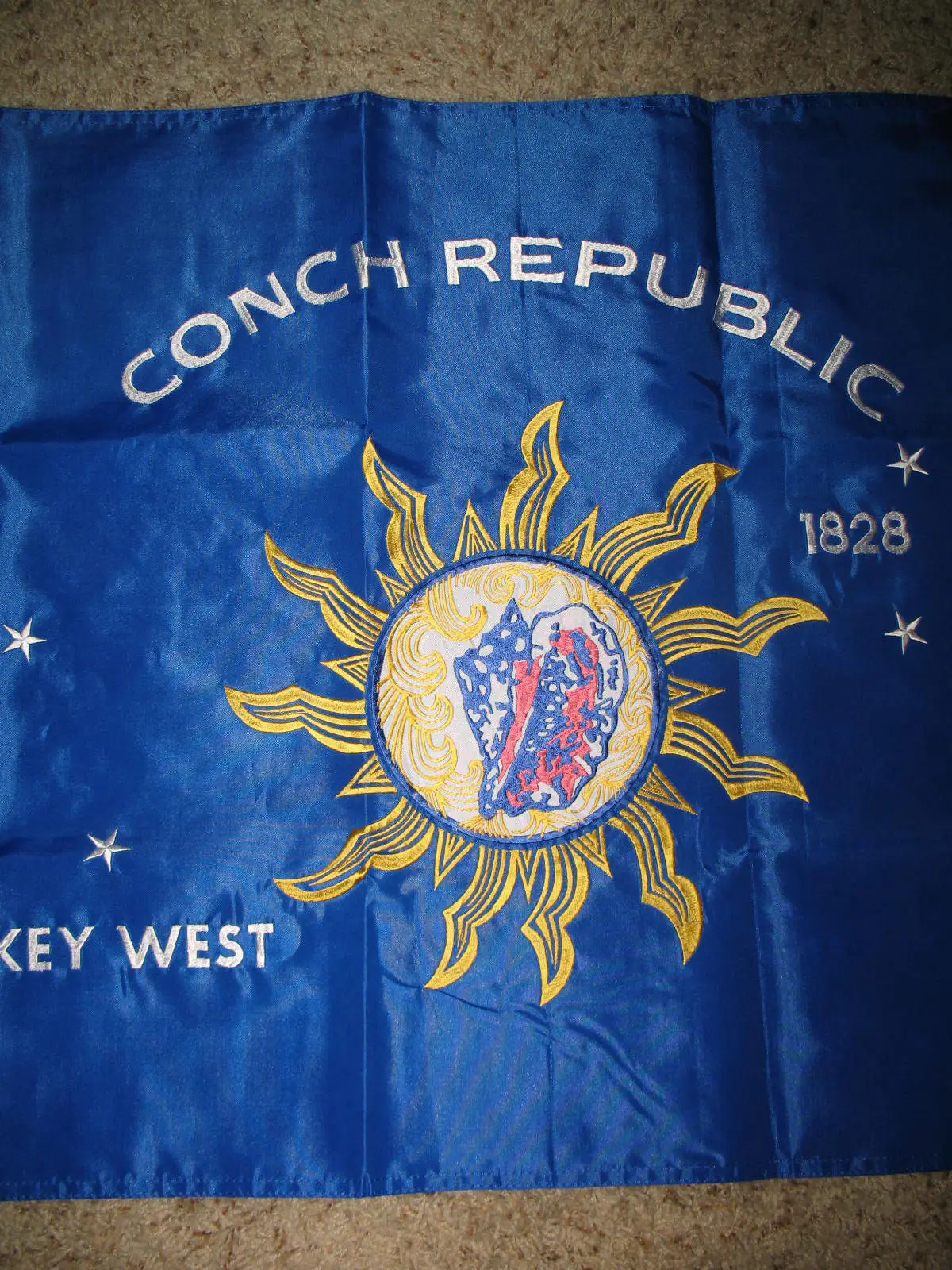 3ft x 5ft3 x5ft Key West Conch Republic Double Flag print Polyester banner flag Size 150*90cm