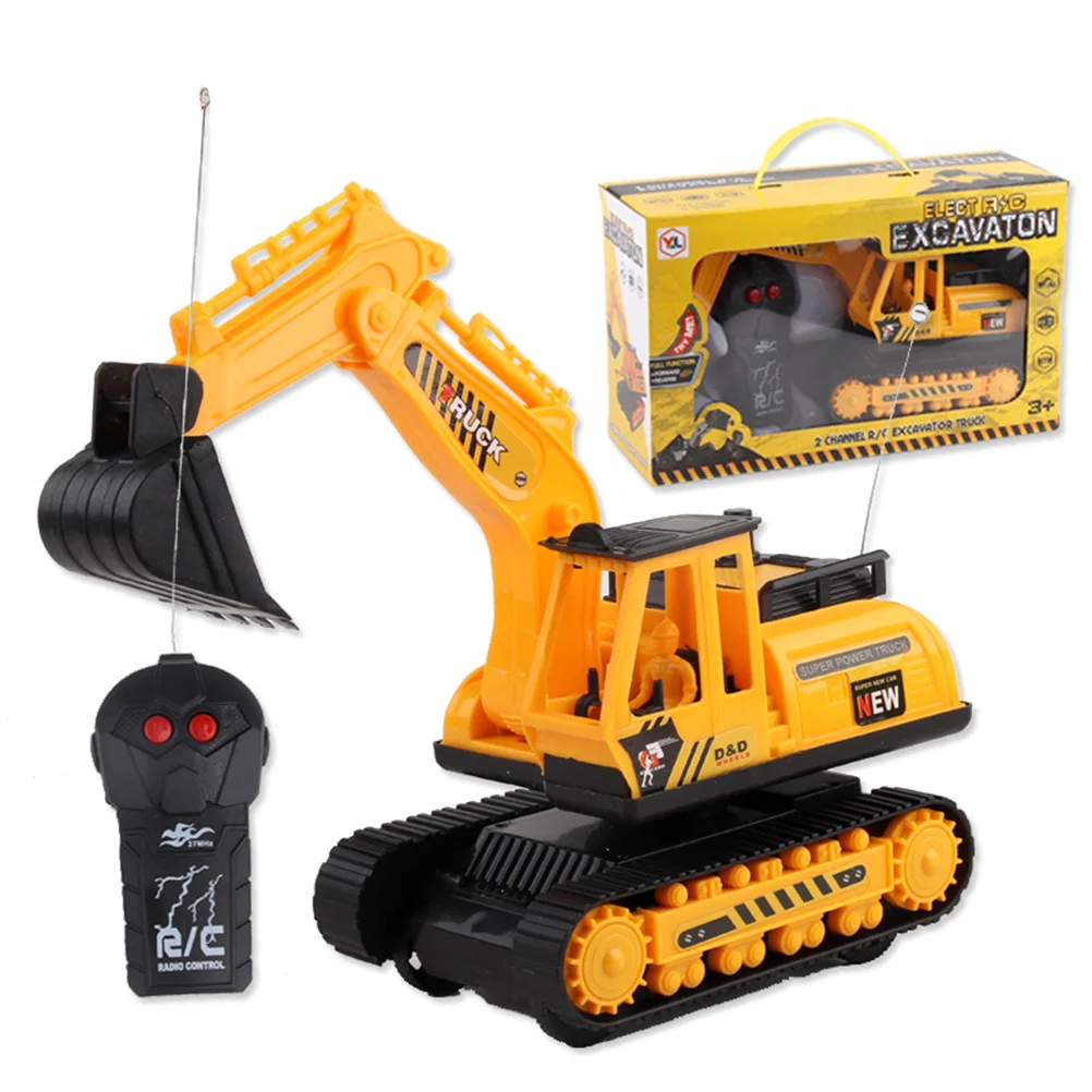 2.4GHz Kids RC Car Excavator Toy Electric 2 Channel Remote Control Crawler Digger Cars Toys For Children | Игрушки и хобби