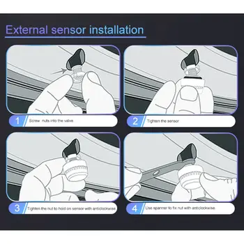 

U903 Auto Tire Pressure Alarm Sensor 4 Internal Sensors TPMS Diagnostic Tool E7CA