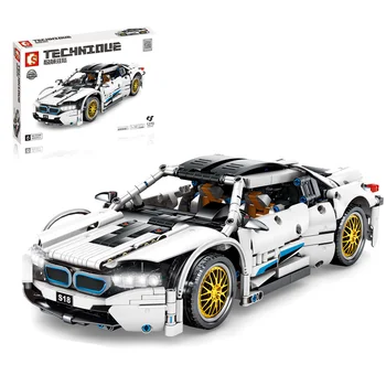 

1270Pcs 1:14 Small Particles Sports Car Building Blocks Vehicle with Linkage Simulation Engine - Static Version
