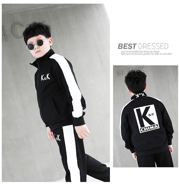 HereNice/спортивная одежда для маленьких мальчиков, комплект из 2 предметов, осенняя, весенняя, зимняя одежда, комплекты одежды