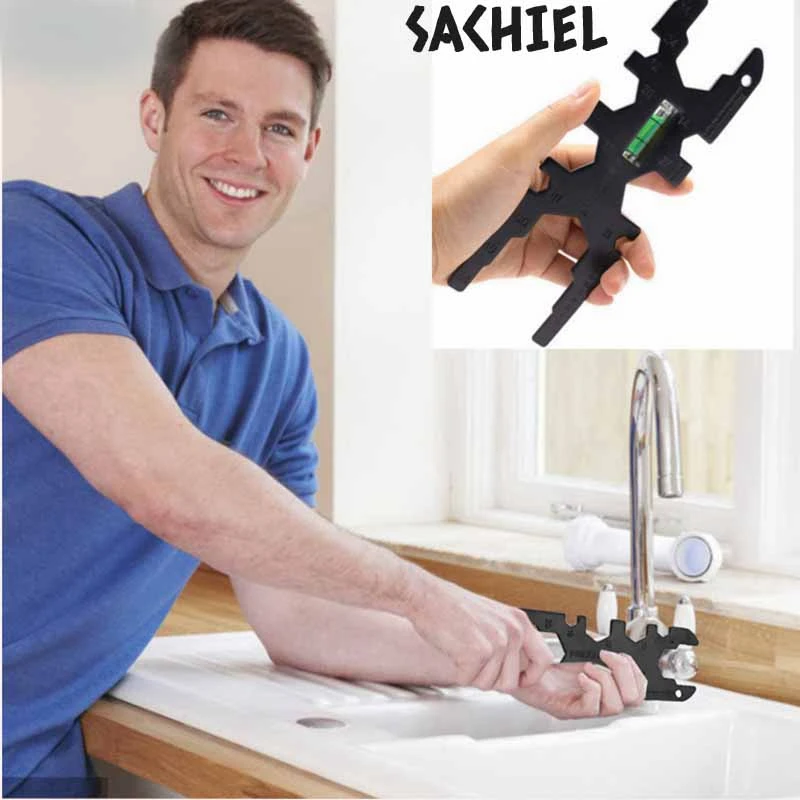 

Многофункциональный регулируемый гаечный ключ из алюминиевого сплава, большой металлический универсальный гаечный ключ, инструмент для ремонта водопроводных труб, винтов для ванной комнаты