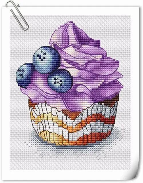 

Bonnie Rabbit - Birthday cross stitch kit Animal cotton thread Love lock canvas stitching embroidery Magazine Blueberry Cake