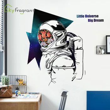 

Creative flower of space astronaut wall sticker kids room decoration home self-adhesive stickers 3d wall decor bedroom decor