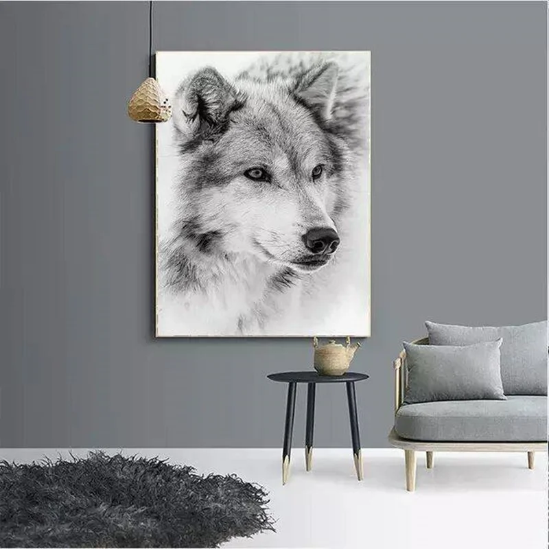 Modern-Minimalism-Style-Black-And-White-Cool-Wolf-Animal-Canvas-Painting-Posters-And-Prints-Wall-Pictures (3)