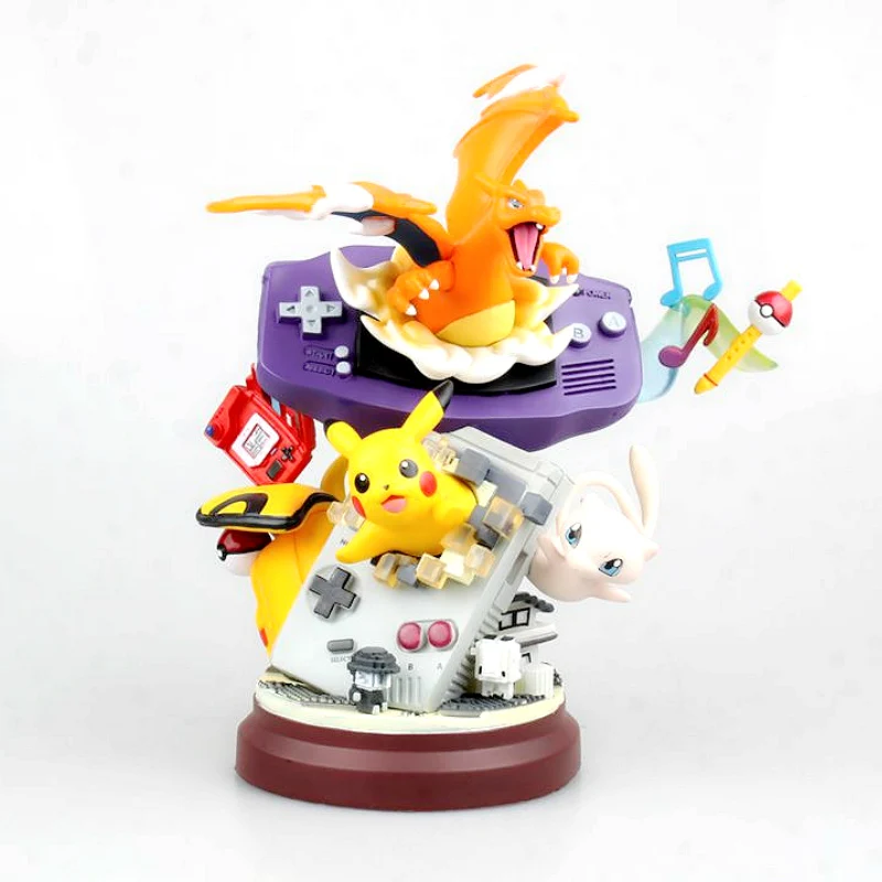Takara Tomy аниме статуя из смолы Gameboy Pikachu Mewtwo Чаризард фигурка сказочная Покемон игрушки коллекция подарки для детей