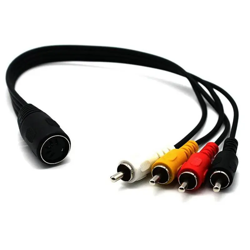 Great Q 5 контактный гнездовой разъем Din к 4 штекерным аудиокабелям RCA|Компьютерные