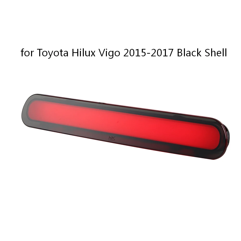 Третий стоп-сигнал с DRL 10-14V светодиодный 3-й тормозной светильник для Toyota Hilux Revo- Vigo - Цвет: Short Black