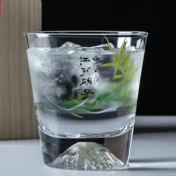 

300-350Ml Mount Fuji Wine Glass Crystal Glass Sake Whiskey Cup Creative Vodka Snow Mountain Cool Drinks Cup Gift Wine Set
