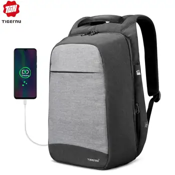 

Tigernu Laptop Backpack Business Bags USB Charging Male Mochila Anti Theft Water Resistant School Bookbag for College Travel