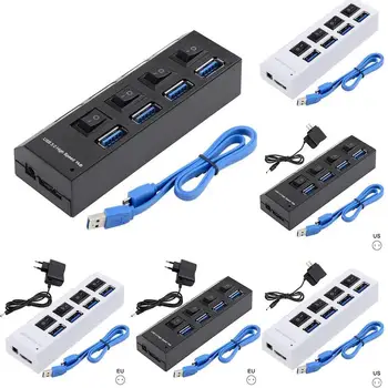

USB 3.0 Hub USB Hub 3.0 Multi USB Splitter 3 Hab 4/7 Port Multiple Expander Use Power Adapter 2.0 USB3 Hub with Switch for PC
