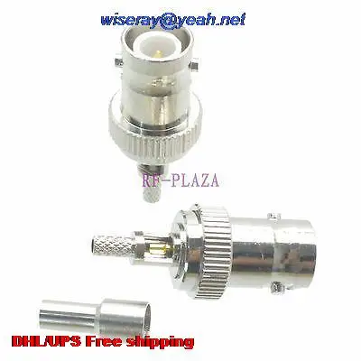 

DHL/EMS 200pcs Con tor RPBNC female plug crimp RG174 RG316 LMR100 cable Straight -A3