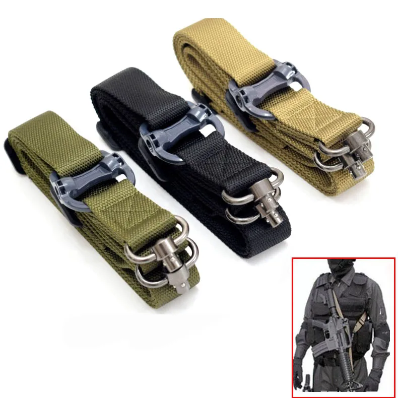 

Nylon Gun Sling Adjustable Tactical Single Point Bungee Rifle Belt Gun Airsoft Sling Army Shoulder Strap Hunting Gun Accessories
