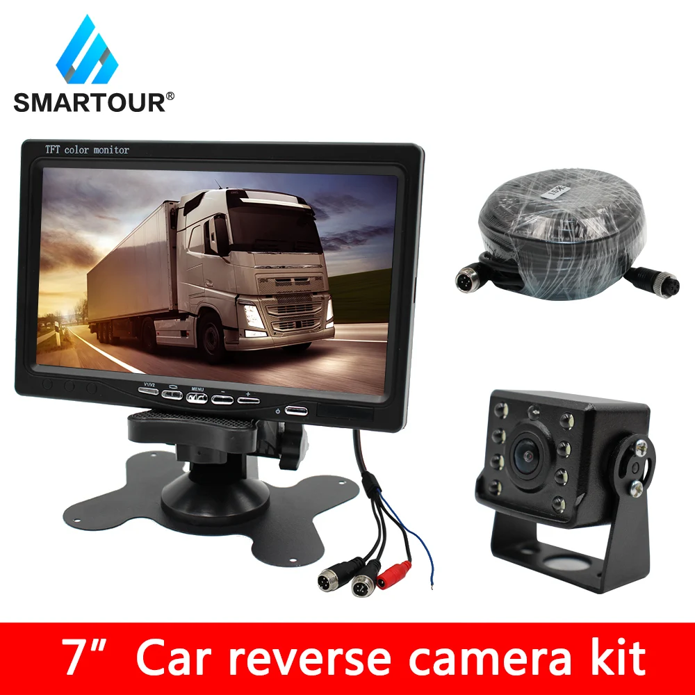 Smartour 7 дюймовый HD видеорегистратор для автобуса камера заднего вида авиационная