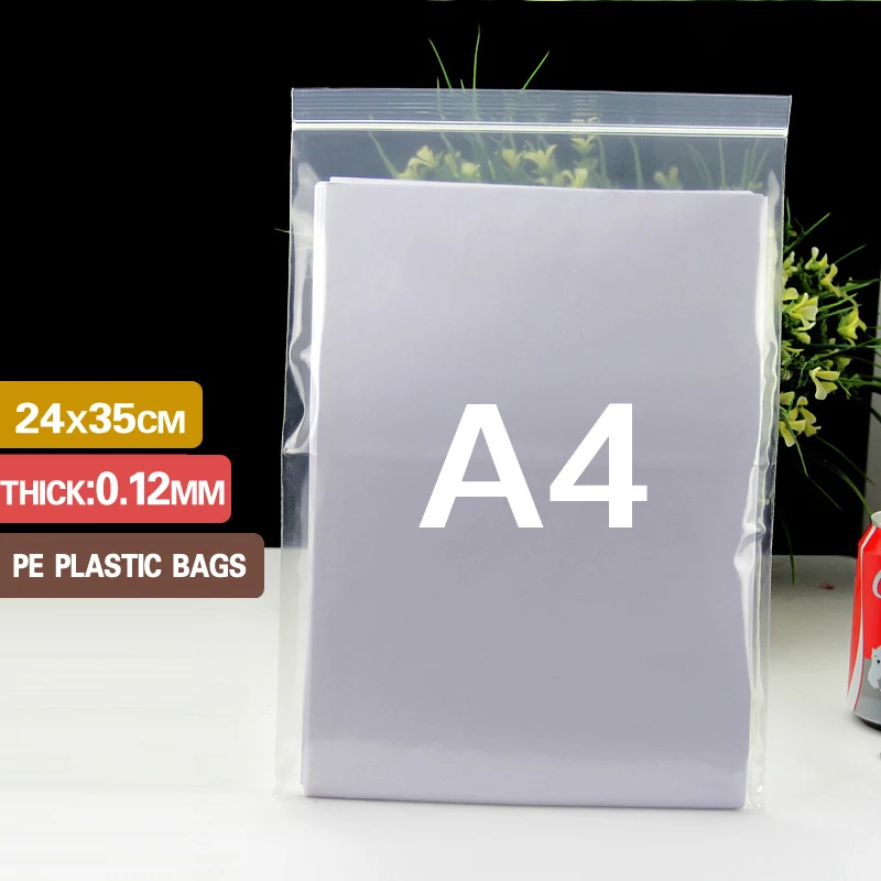 

50pcs 24x35cm Zip lock Baggies Plastic Packaging Bags small Plastic zipper bag ziplock Packing Storage Bags