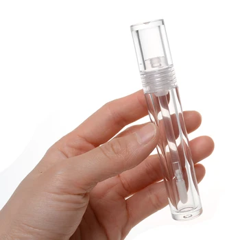 

3.5ml Round Transparent Empty Lip Gloss Tube Refillable Lip Glaze Lip Balm Bottle With Rubber Inserts Cosmetic Refillable Bottle