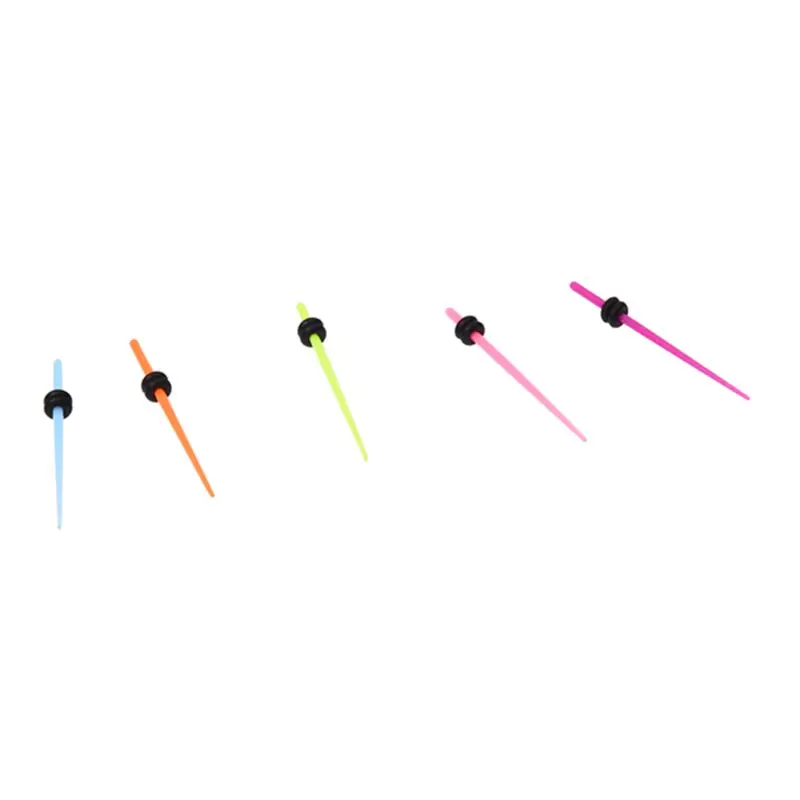 

5pcs 16G Colorful Acrylic Ear Stretcher Expander Taper Plug 1.3mm