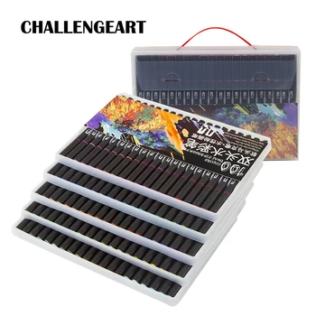 

Brush tip Marker 0.4mm Fineliner Marker Dual Tip 48/60/72/100 Color Watercolor Brush Pen for Drawing Lettering Art Supplies