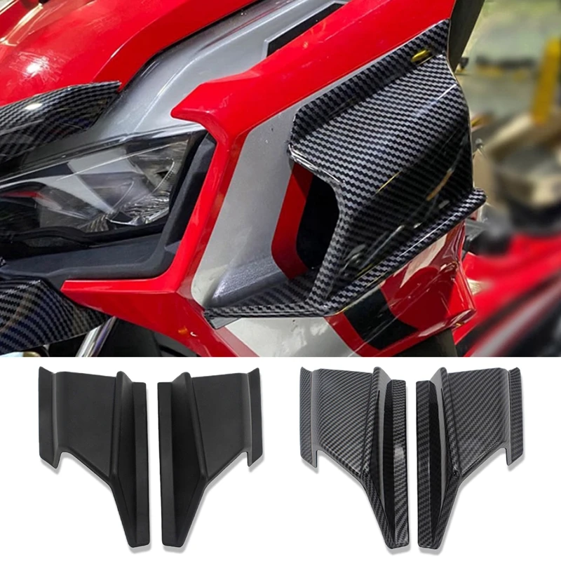 Motorcycle Front Side Spoiler Carbon Fiber Side Wing Deflector Pneumatic Fairing Guard for Honda Adv150 Adv 150