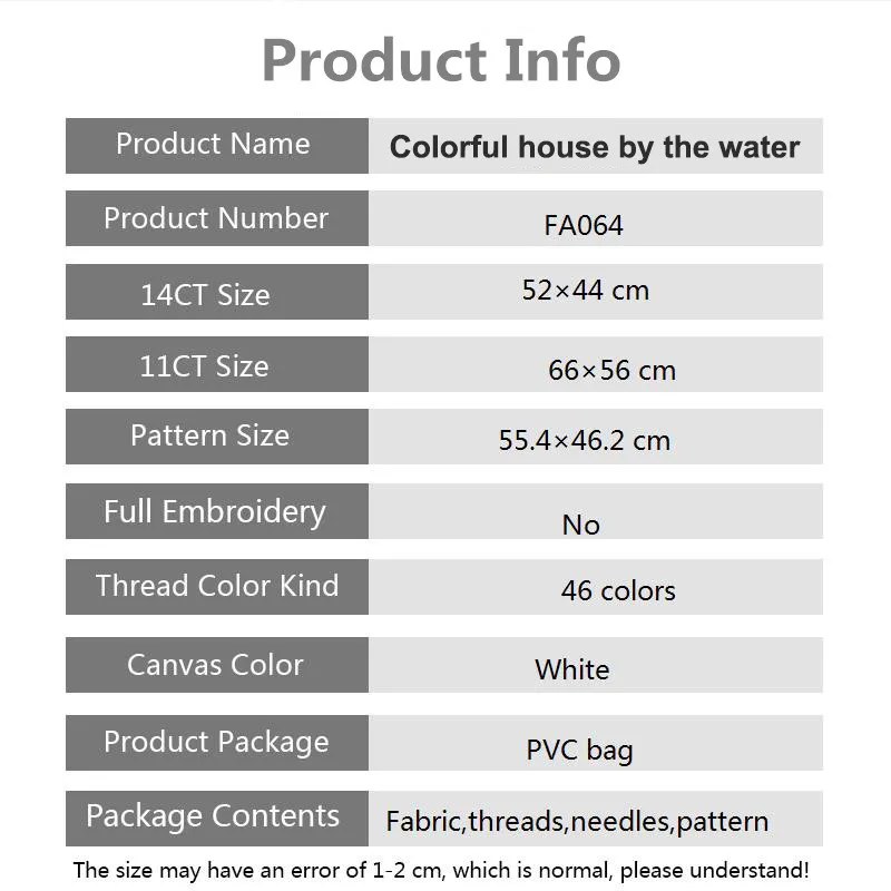 Красочный игровой домик воды Вышивка крестом комплект вышивка по схеме с номерами изделий кустарного промысла, перекресная строчка, комплекты, украшение для дома аксессуары