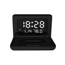 CUCA 3 In 1 Qi caricabatterie Wireless veloce Dock Station orologio funzione scrivania ricarica rapida per IPhone 11 XR XS Max per Samsung S10 S20