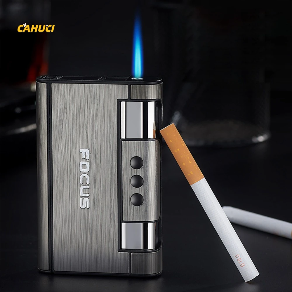 Automatic Cigarette Case With Lighter 8pcs Cigarette Capacity Holder