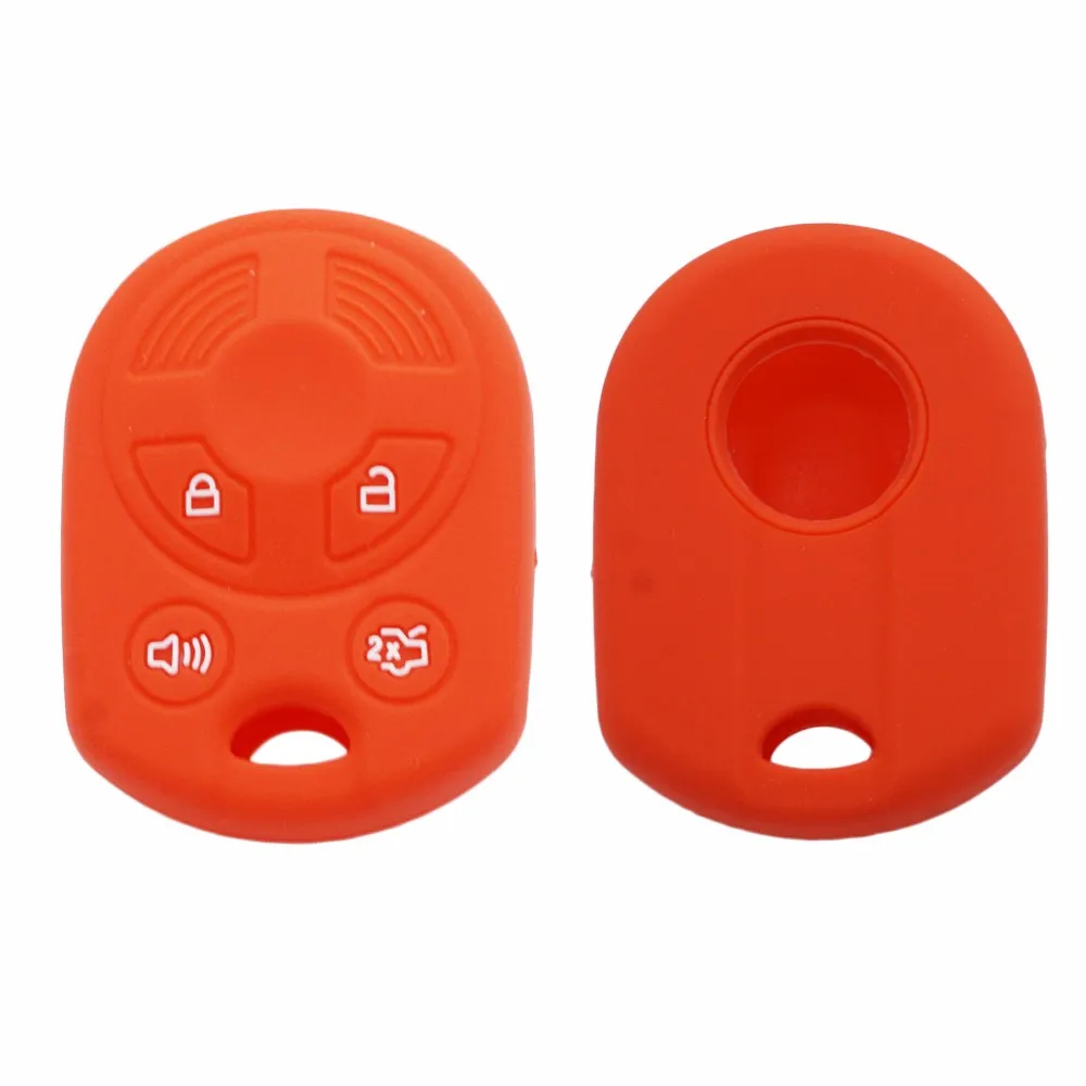 Key Case Key Case Cover Car Key Shell Cocolockey Silicone Key Holder Car Keys for Ford Fiesta Focus Escape 2011 2014 4 Button Keyless Cover Case Accessories Fob