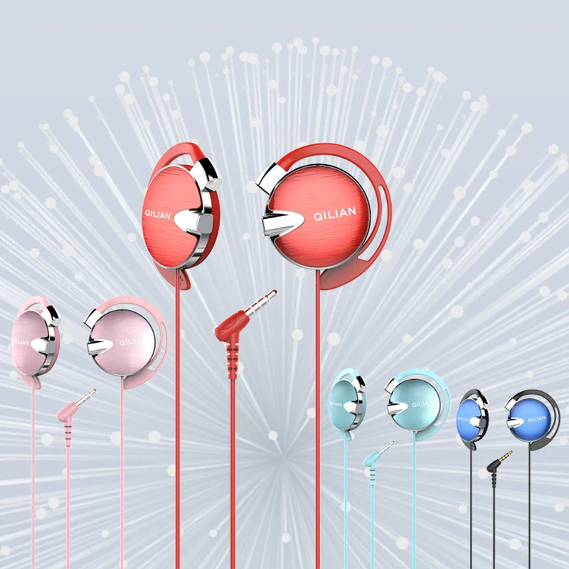 Q13 стереонаушники с крючком спортивные наушники для смартфона микрофоном