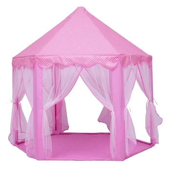 

Play Fairy House Indoor And Outdoor Kids Play Tent Hexagon Princess Castle Playhouse For Girls Funny Pink