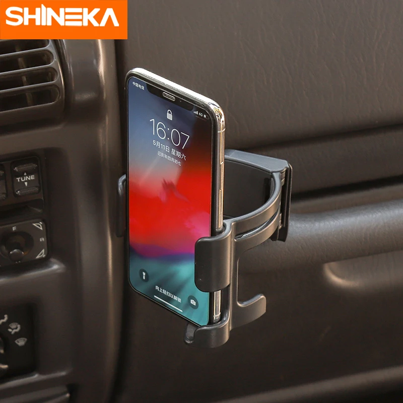 SHINEKA Автомобильный кронштейн для Jeep Wrangler TJ 1997-2006 автомобильный держатель стакана воды Walkie talkie кронштейн аксессуары для Jeep Wrangler TJ