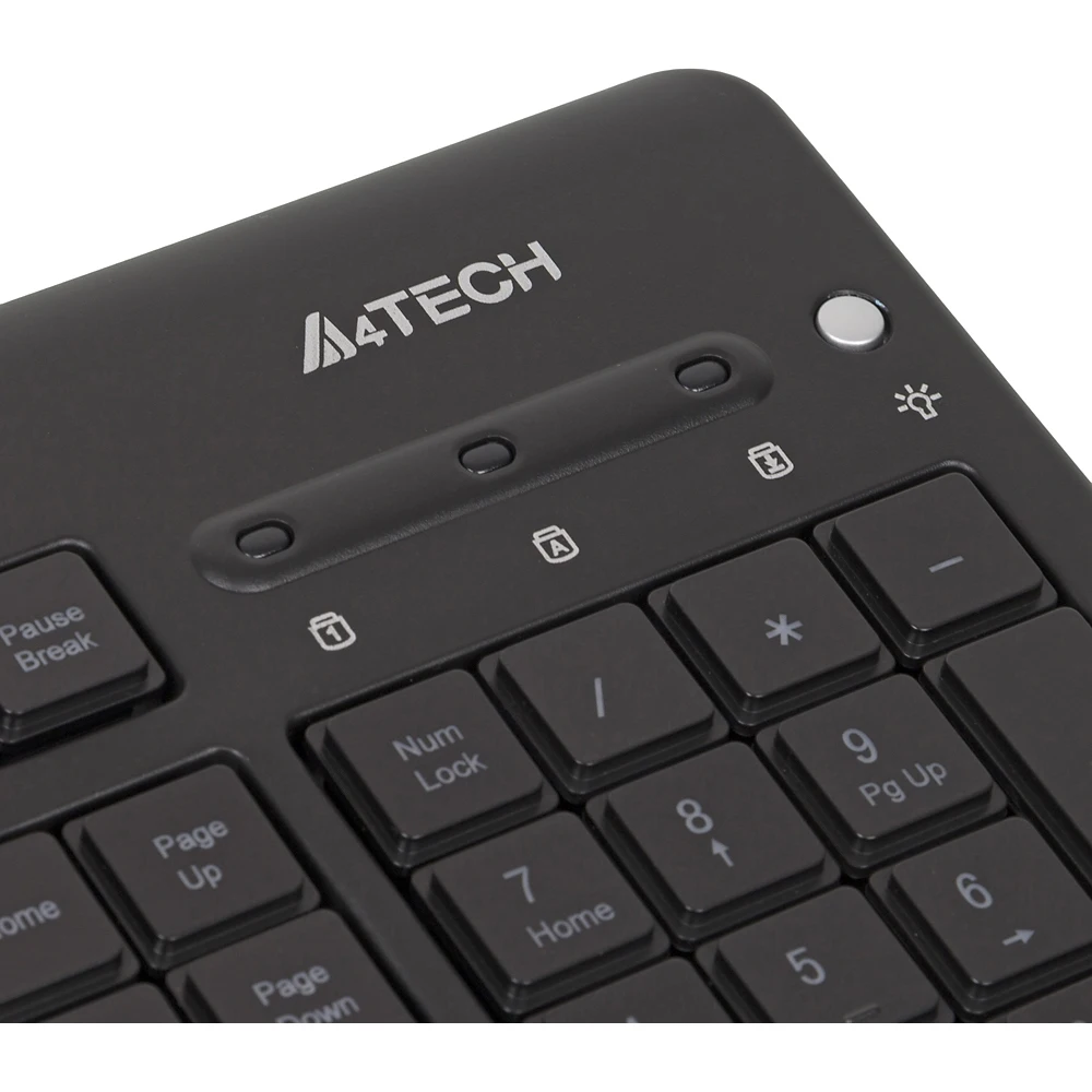 Клавиатура A4 KD-126-2 черный USB slim Multimedia LED