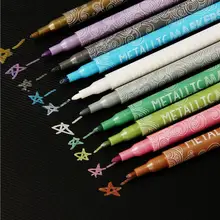 Металлическая цветная чернильная маркер ручка художественные принадлежности эскиз канцелярских товаров живопись пуля журнал поставок Вода цвет s Цветная кисть Ручка