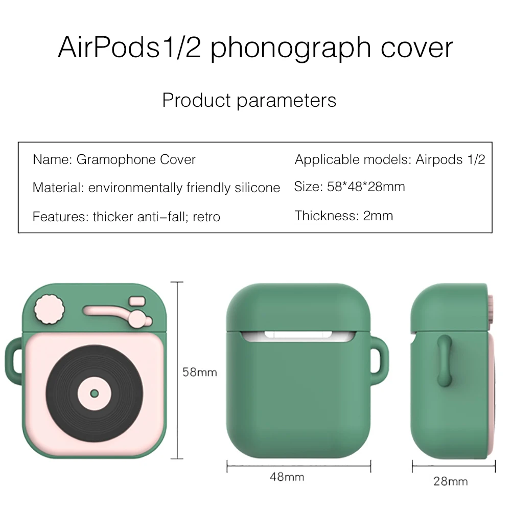 Мягкий силиконовый чехол для Airpods мультяшный защитный милый аксессуары
