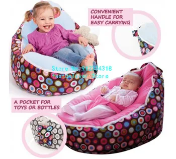 Hotsell Discojelly polka dots safe comfort baby beanbags chair, child Todler Bean Bag Kid Pod Seat Bean Bag, Nursery Snuggle Bed