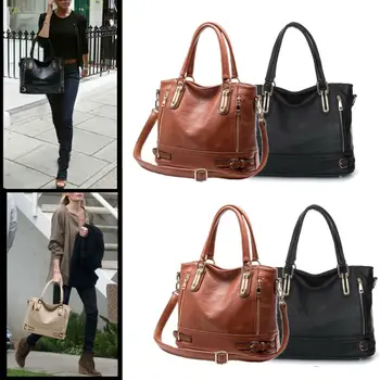 

Women Real Soft PU Leather Shoulder Bags Ladies Handbag Messenger Tote