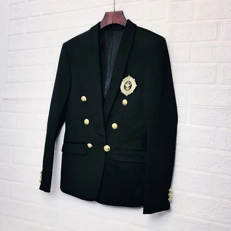 Черные зимние мужские повседневные блейзеры на одной пуговице с