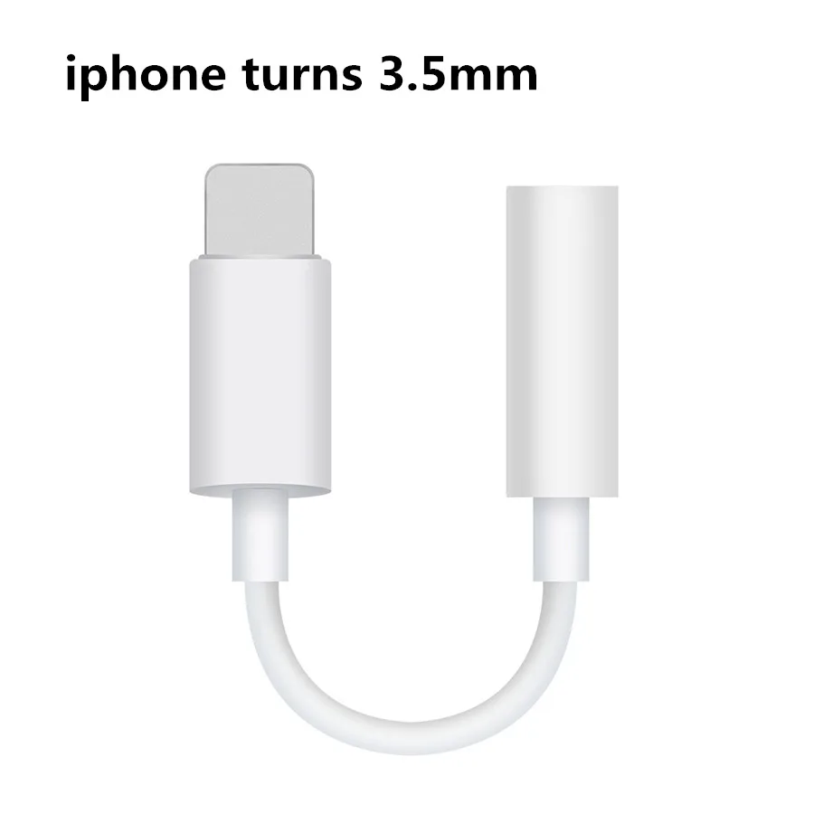 

3.5 mm Jack for iPhone Universal Audio Adapter Converter Cable for Lightning Wired Earphone Adapter for all ios system Cable mp4