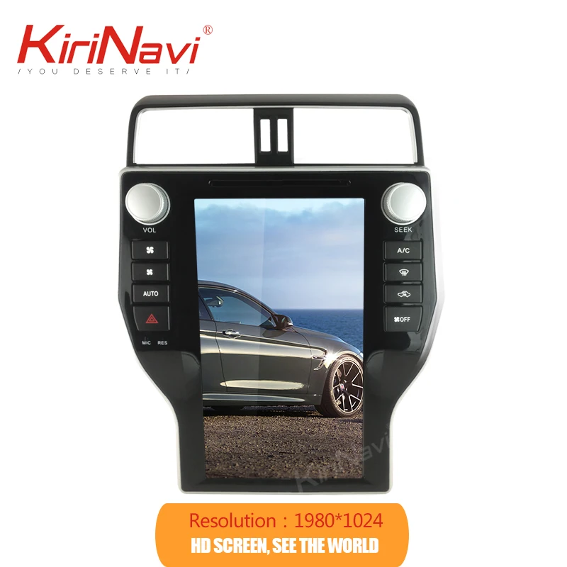 KiriNavi Vertical Screen Tesla Style 14'' Android 6.0 Car Radio GPS Navigation For Toyota Prado DVD Car Player WIFI 4G