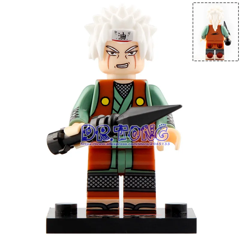 50 шт. известный аниме костюм Наруто Uzumaki Uchicha Jiraiya модели здания подарок блоковые игрушки для детей KF6078