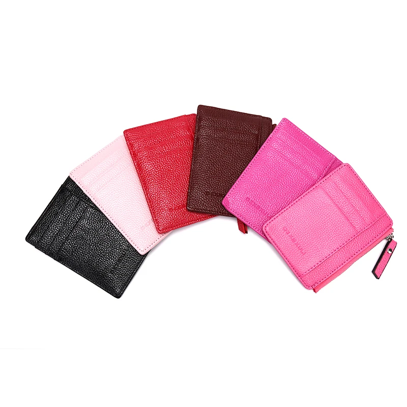 1pc PU leather Wallet Business Card Holder bank cardholder pickup package bus card holder Slim leather multi-card-bit pack bag