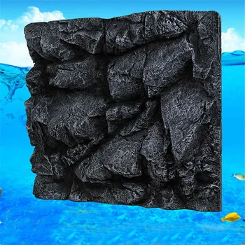 

60X55X10cm 3D PU Rock Stone Aquarium Background Fish Tank Backdrop Reptile Boards Aquarium Landscaping Decoration Background