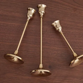 

Creative Metal Candle Holders Modern Retro Iron Candle Holder Ornaments Brass Wedding Gold Centro De Mesa Home Garden BE50CD