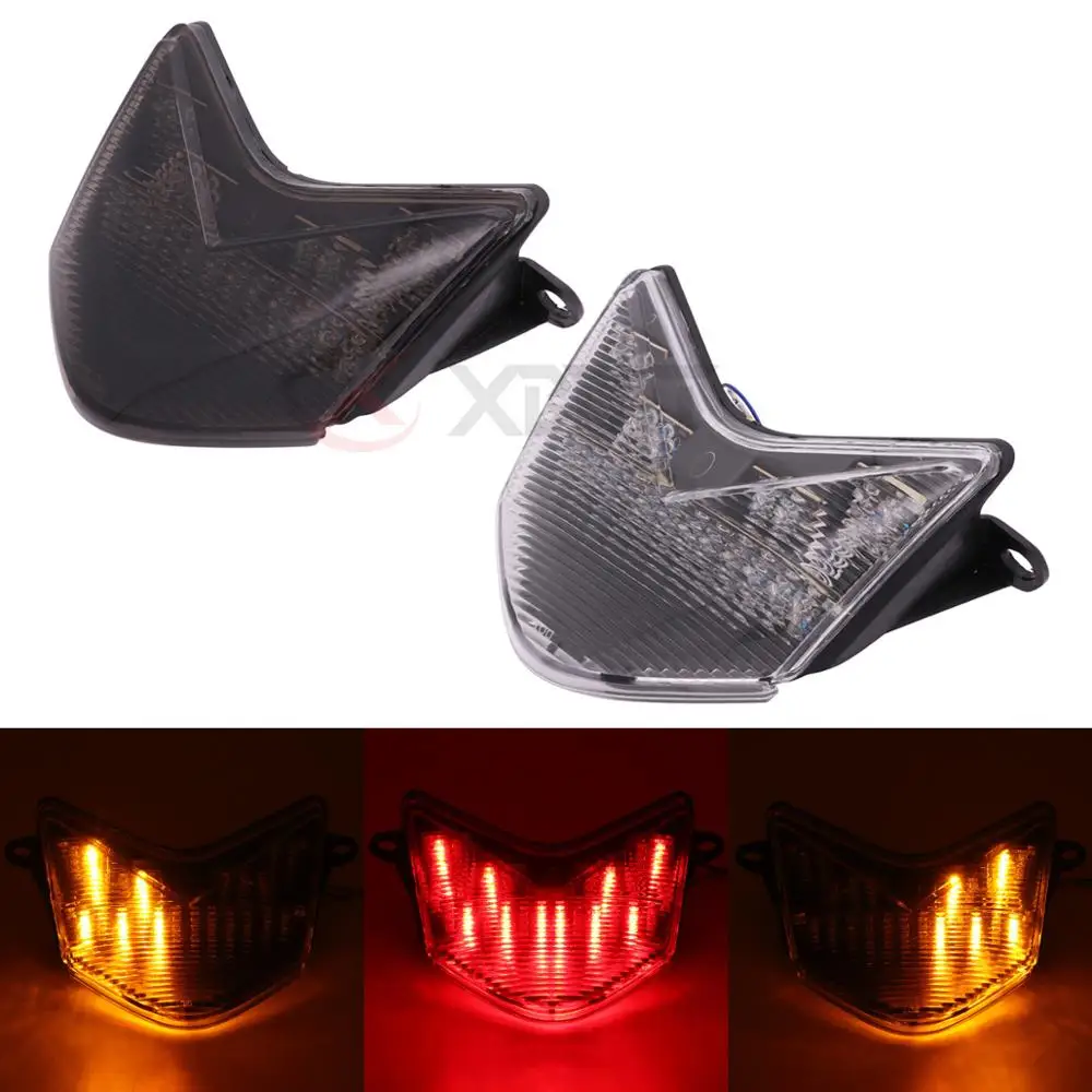 

Motorcycle Rear Tail Light Brake Turn Signals Integrated LED Light For Kawasaki ZX6R ZX-6RR/636 Z750S ZX10R 2005 2006 2007