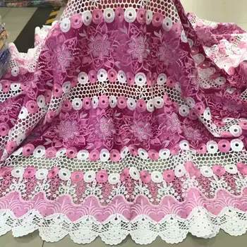 

2019 African stones water soluble lace High Quality African cord Lace Fabric For Wedding Nigerian Lace Fabric DFNO041