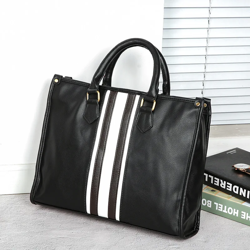 

New Korean men's handbags British business handbags retro men's casual shoulder briefcase