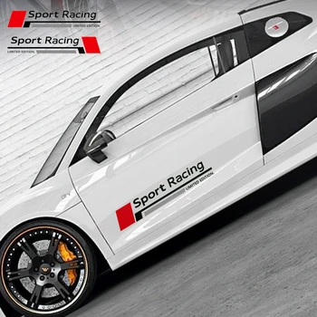

2pcs/lot Personalized Car Sticker Sport Racing Limited Edition Sticker Reflective Car Styling Accessories Vinyl Decal for Audi