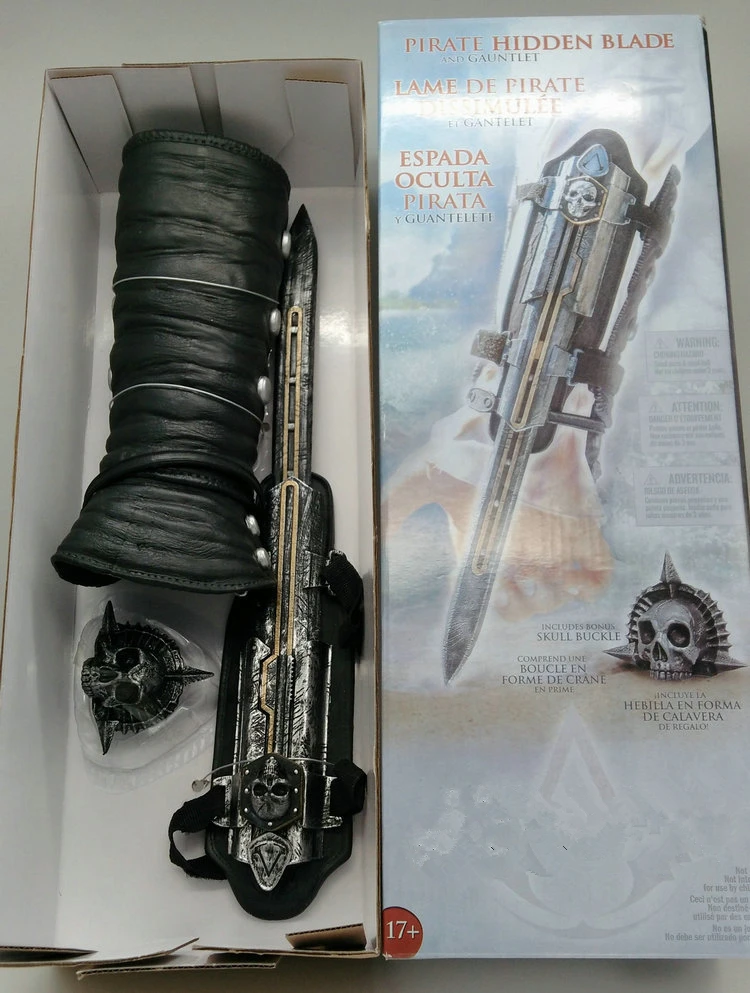 Новинка 1:1 пират скрытый клинок рукав меч фигурка assassins скрытый клинок оружие Эдварда для косплея детская игрушка подарок