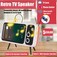 3 в 1 беспроводной динамик Ретро ТВ мини портативный Bluetooth бас динамик держатель для мобильного телефона Подставка динамик ретро фоторамка подарок