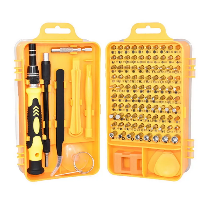 

110 In 1 Set Magnetic Torx Screwdriver Set Lengthen Muti Precision Screwdriver For PC Phone Hand Tools Kits Crowbar Tweezer 2019